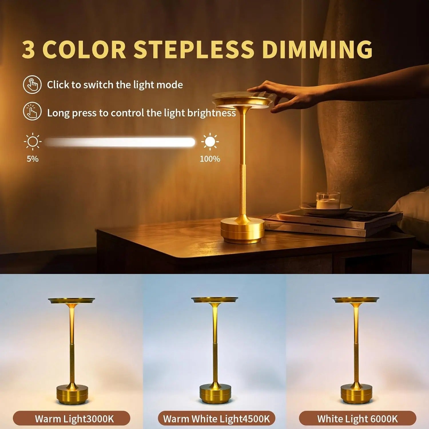 💡 Wireless Simple Charging LED Desk Lamp